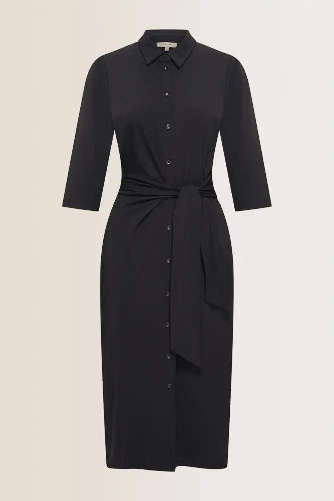 Travel jurk met knoopdetail