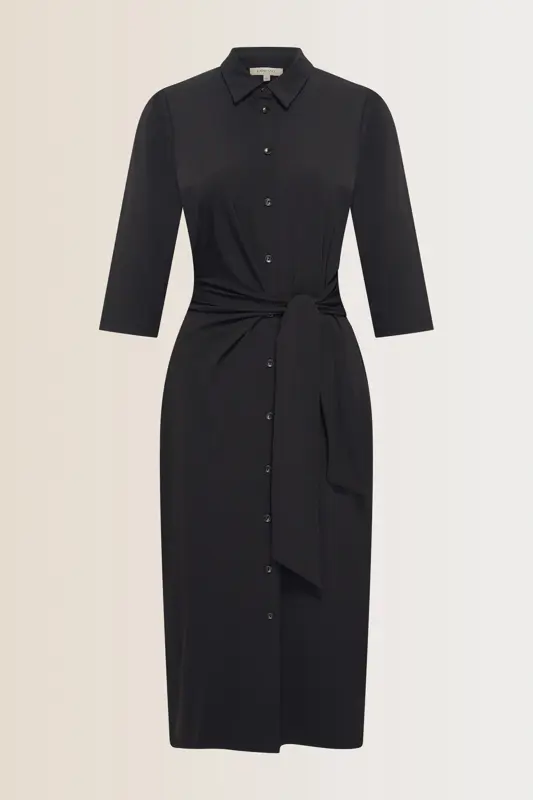 Travel jurk met knoopdetail