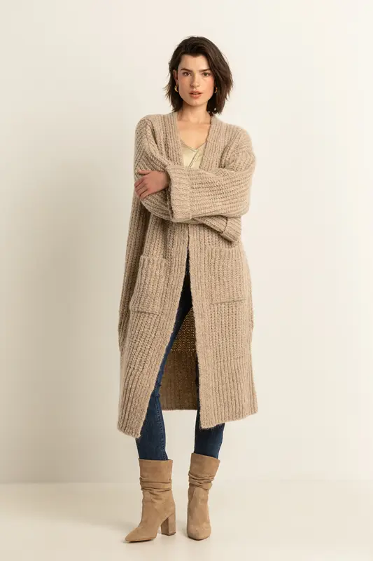 Lang wol-mix vest