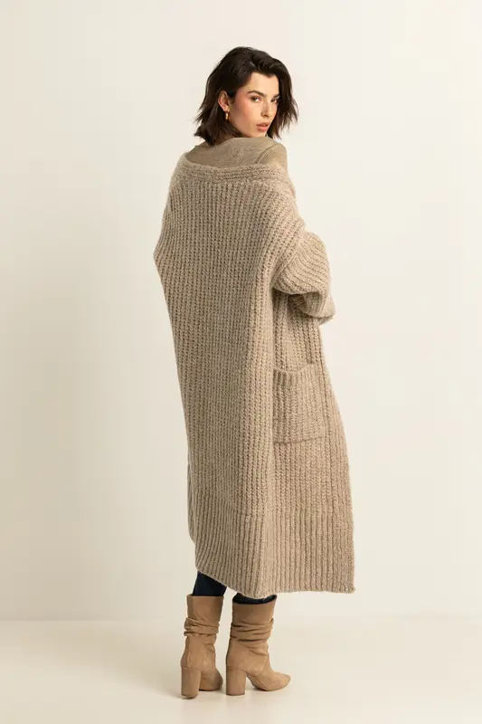 Lang wol-mix vest