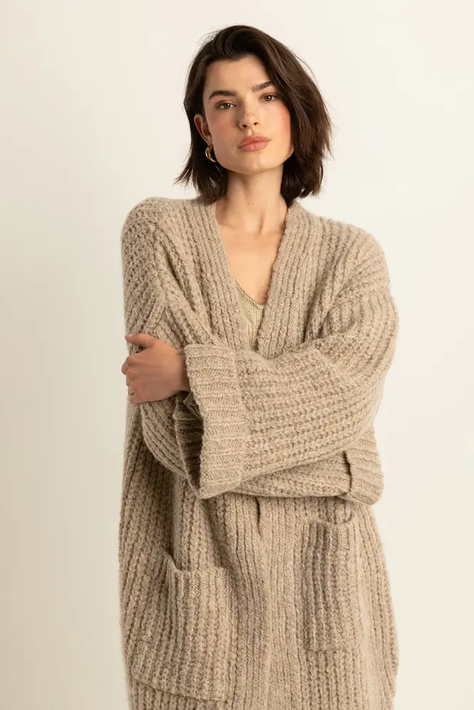 Lang wol-mix vest