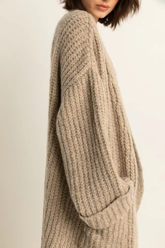 Lang wol-mix vest