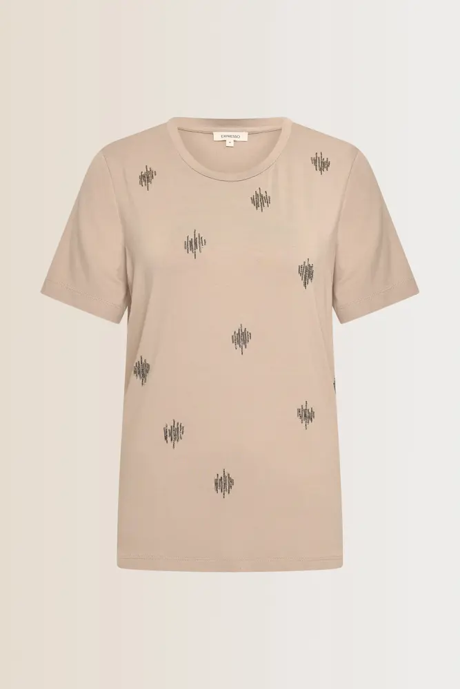 T-shirt met geborduurde details