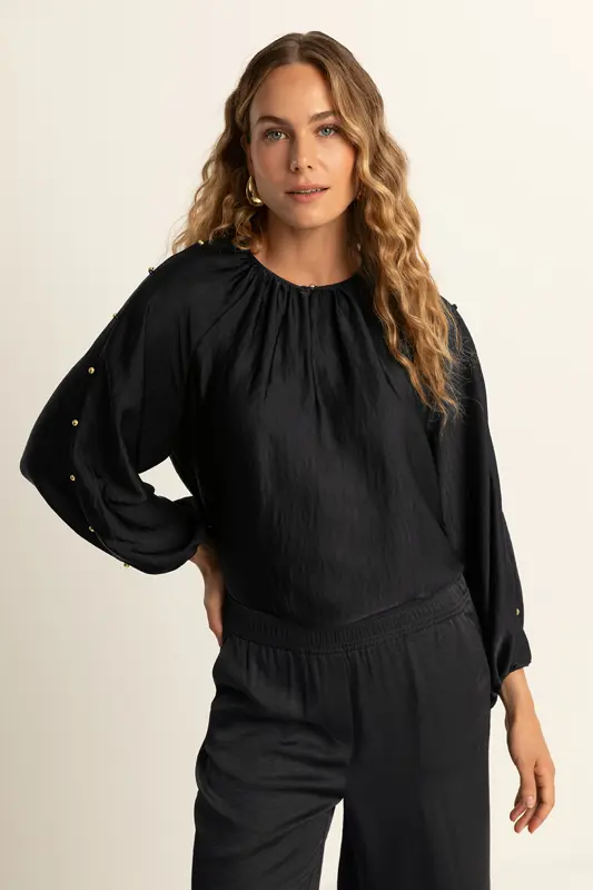 Satijnen blouse