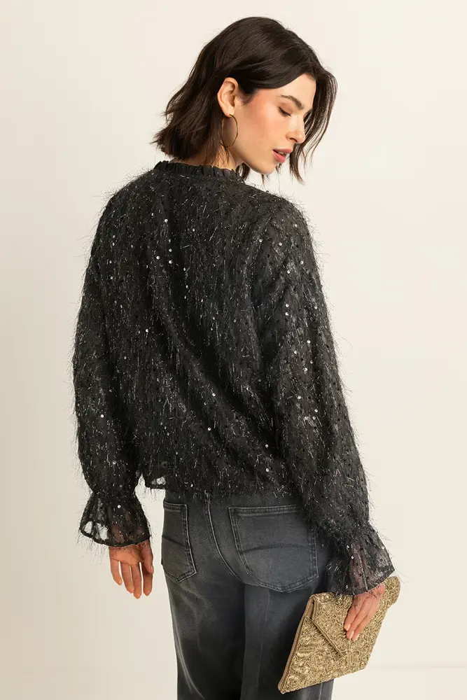 Blouse met pailletten