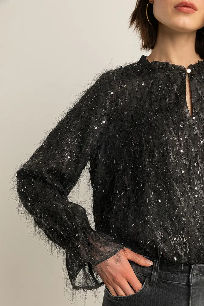 Blouse met pailletten