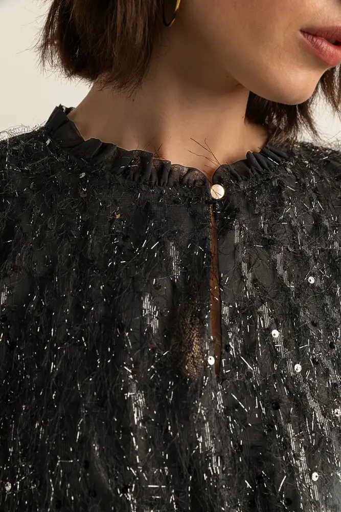 Blouse met pailletten
