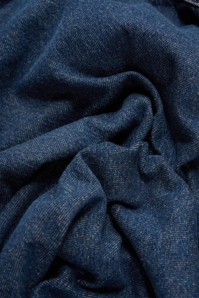 Denim blouse met strikdetail