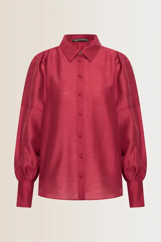 Blouse met pofmouwen