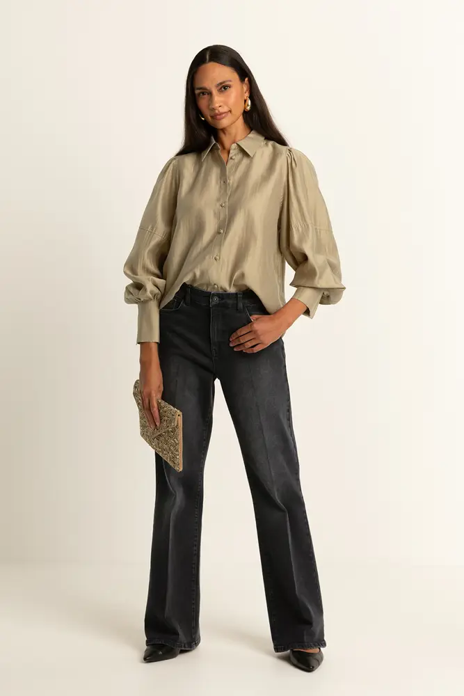 Blouse met pofmouwen