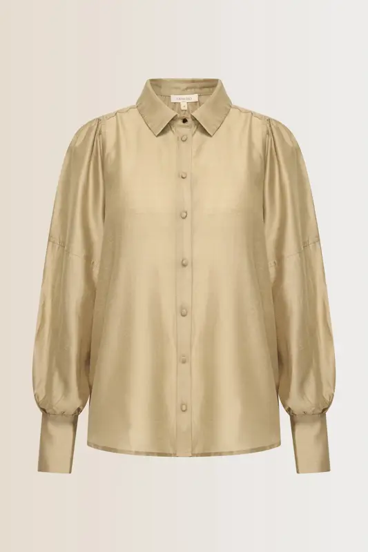 Blouse met pofmouwen