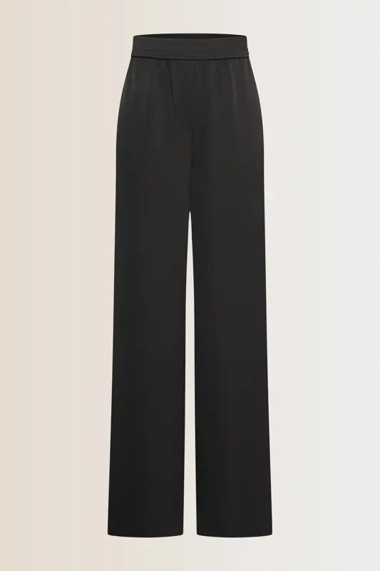 Wijde satijnen broek