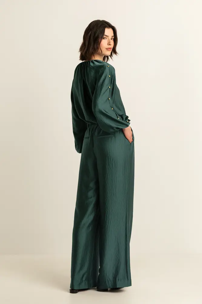 Wijde satijnen broek