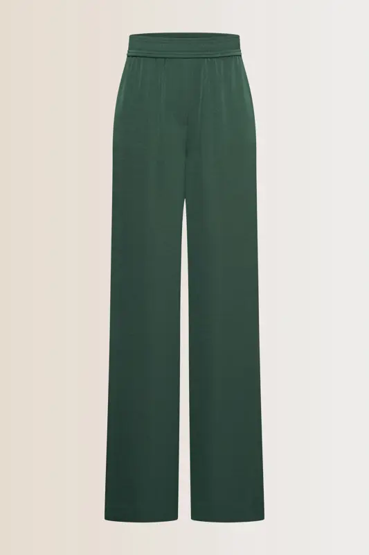 Wijde satijnen broek