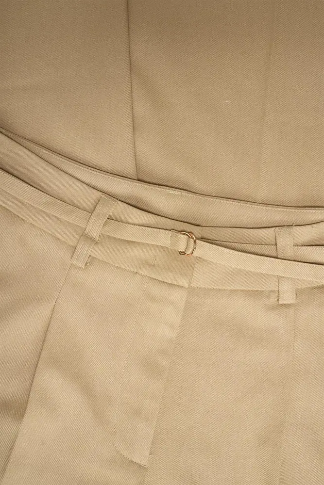 Wide leg broek met plooien