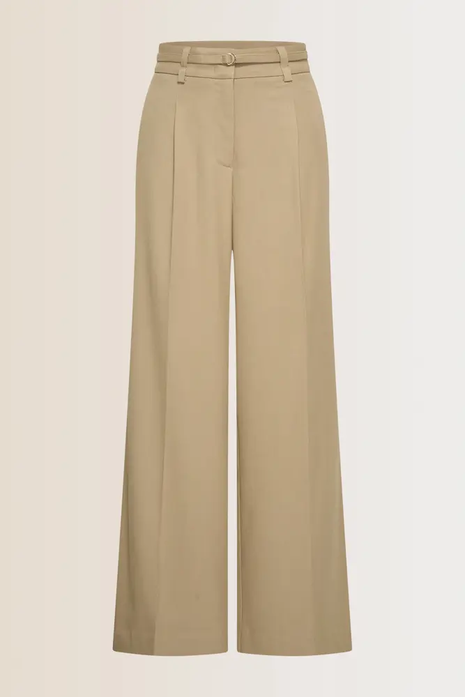 Wide leg broek met plooien