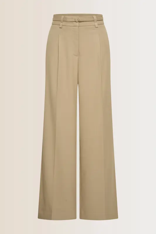 Wide leg broek met plooien