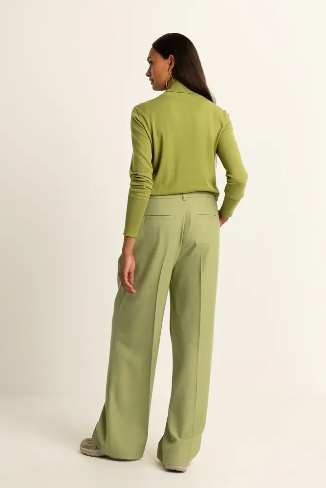 Wijde broek met plooien