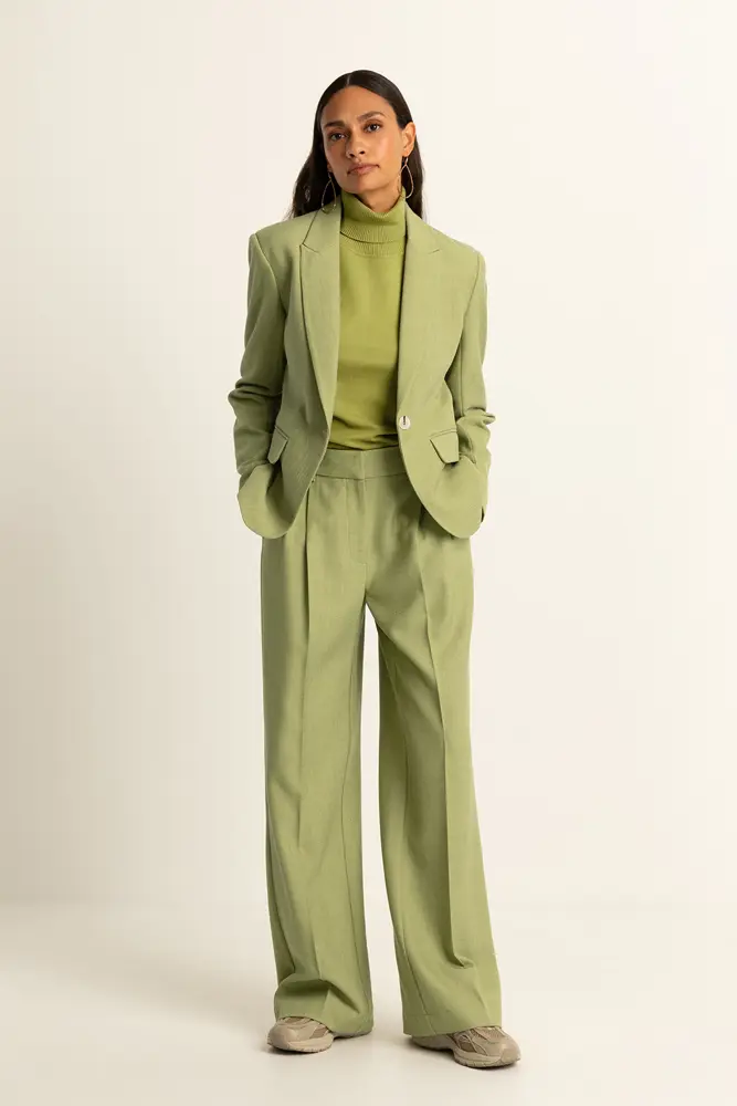 Wijde broek met plooien