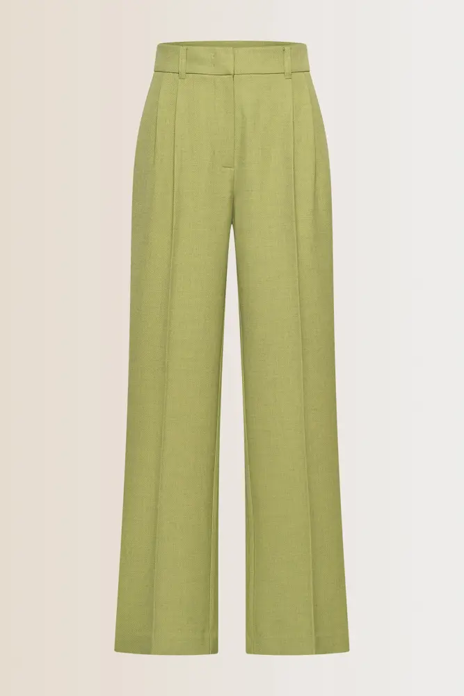 Wijde broek met plooien