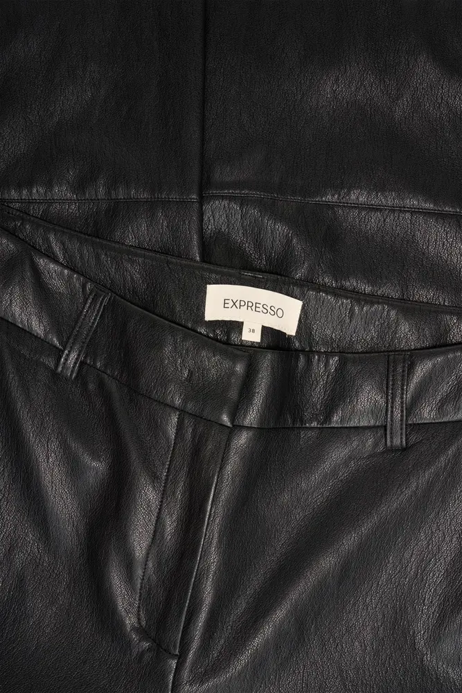 Faux-leather culotte