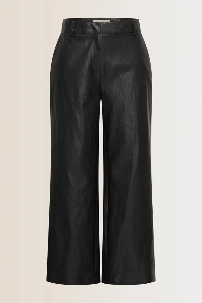 Faux-leather culotte