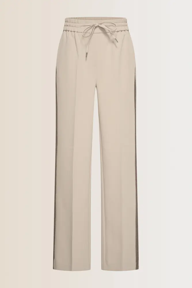 Wijde broek met paillettendetail