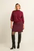 Bouclé rok met paillettendetail