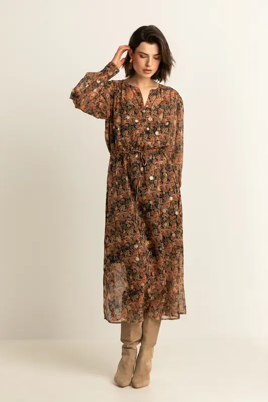 Lange jurk met print