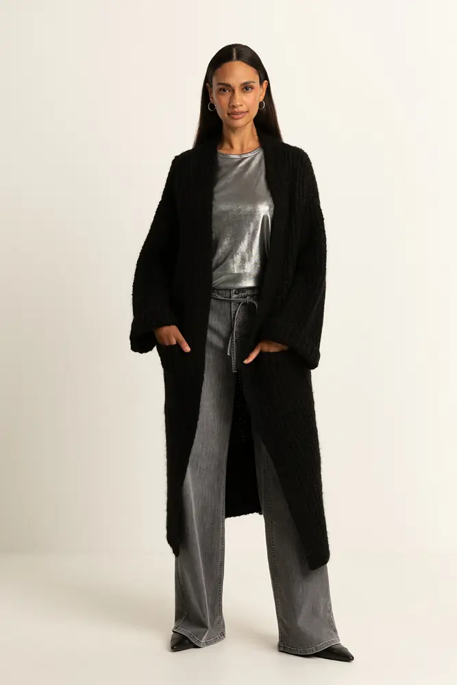 Lang wol-mix vest