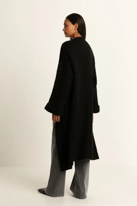 Lang wol-mix vest