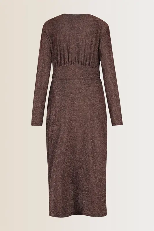 Glitterjurk met V-hals