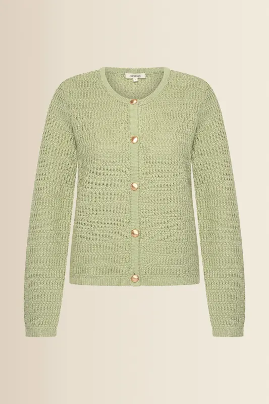 Gebreid vest met knopen