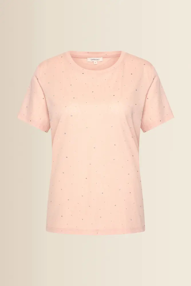 T-shirt met strassdetail