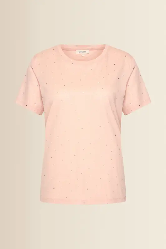 T-shirt met strassdetail