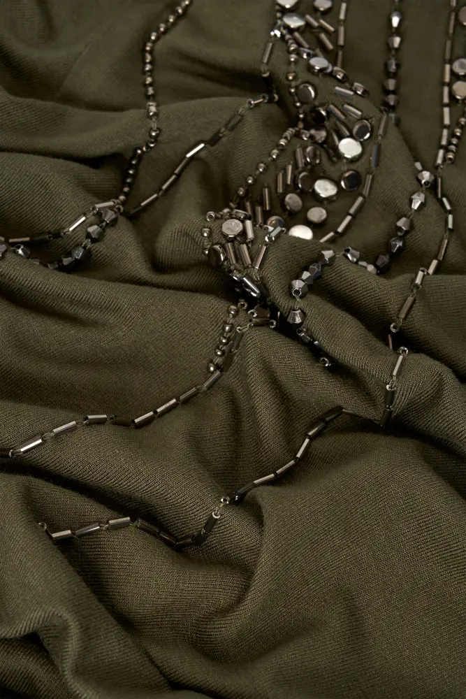 T-shirt met kralendetail