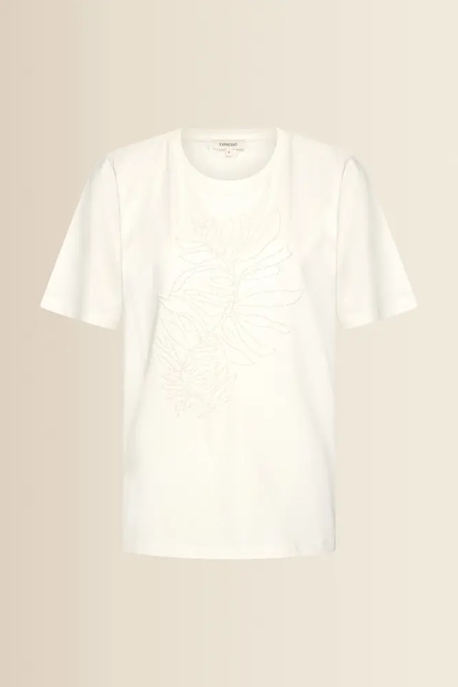 T-shirt met kralendetails