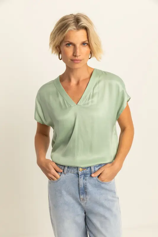 Blouse met V-hals