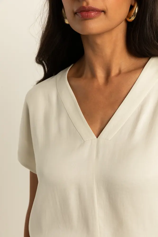 Blouse met V-hals
