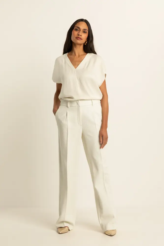 Blouse met V-hals