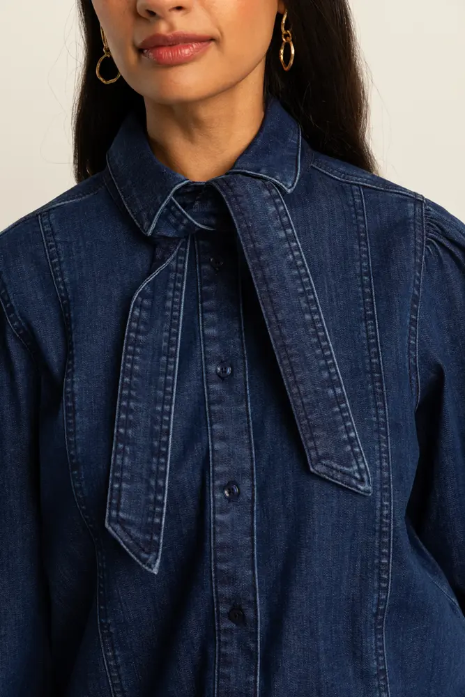 Blouse met strikdetail