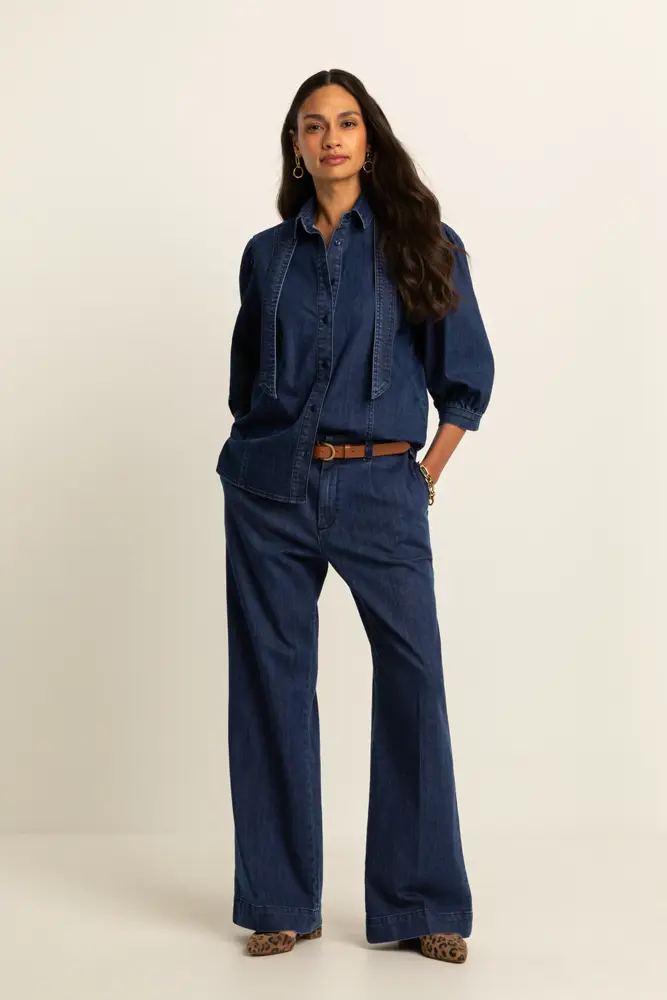Blouse met strikdetail