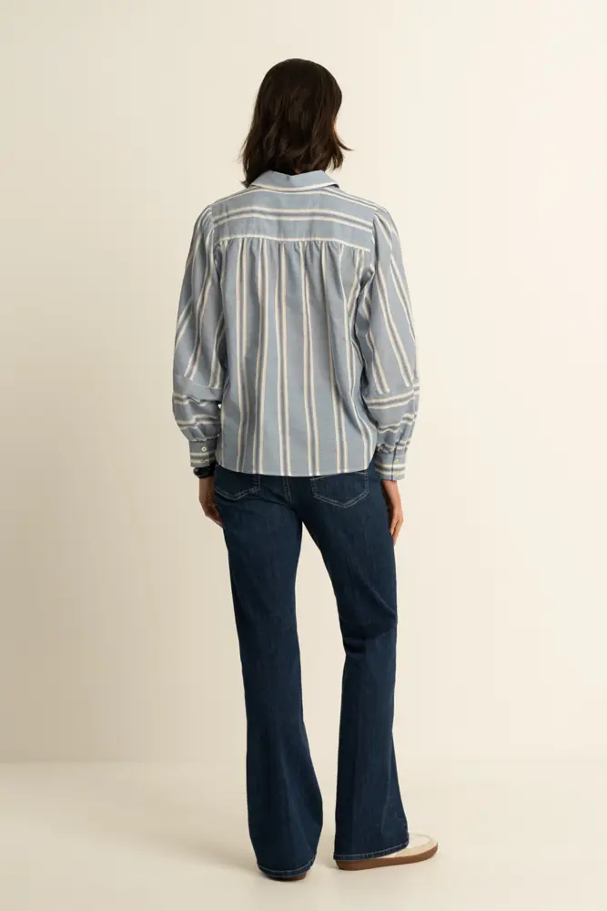 Jacquard gestreepte blouse