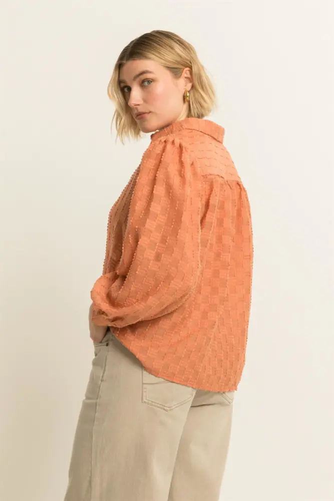 Volumineuze blouse met structuur