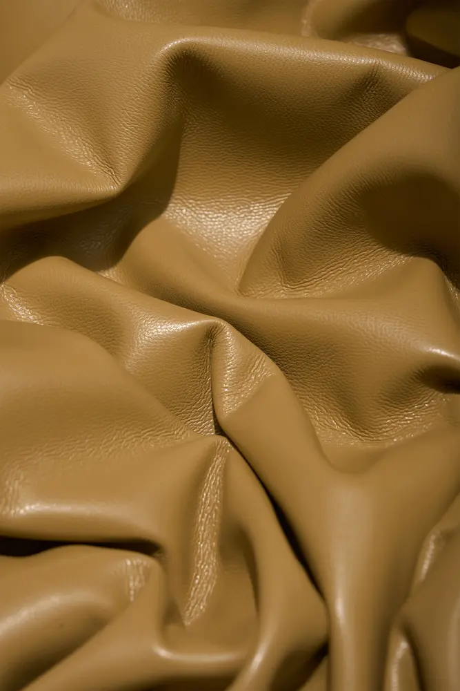 Faux leather blouse