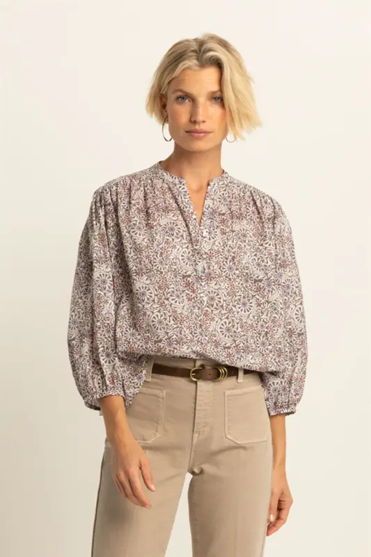 Volumineuze blouse met print