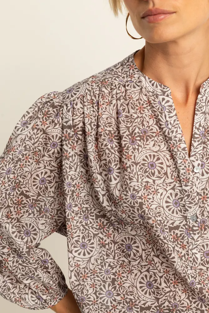 Volumineuze blouse met print