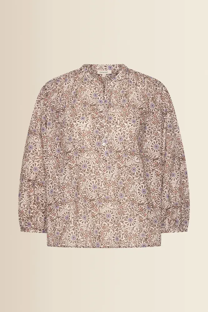 Volumineuze blouse met print