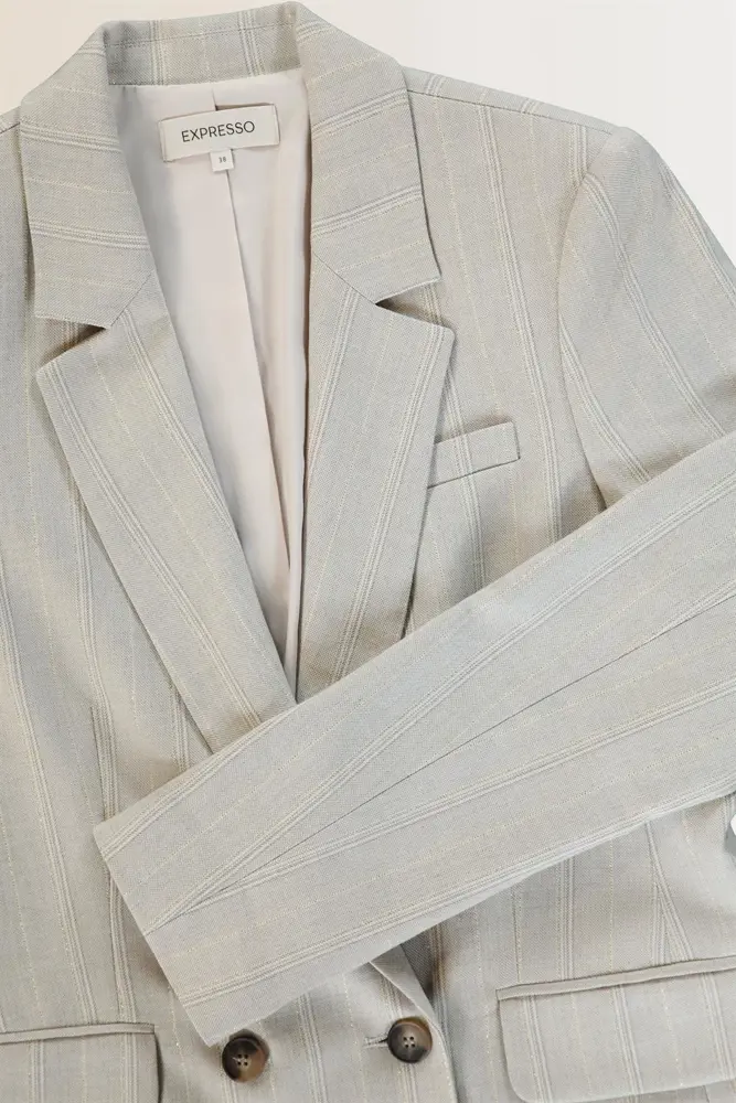 Gestreepte double breasted blazer