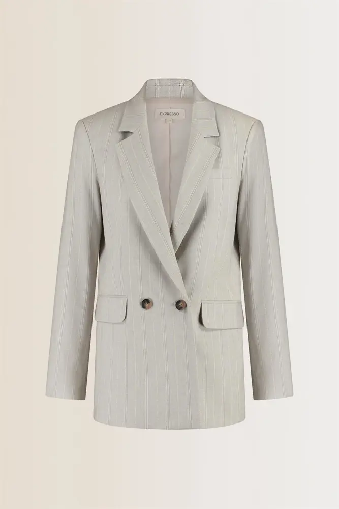 Gestreepte double breasted blazer